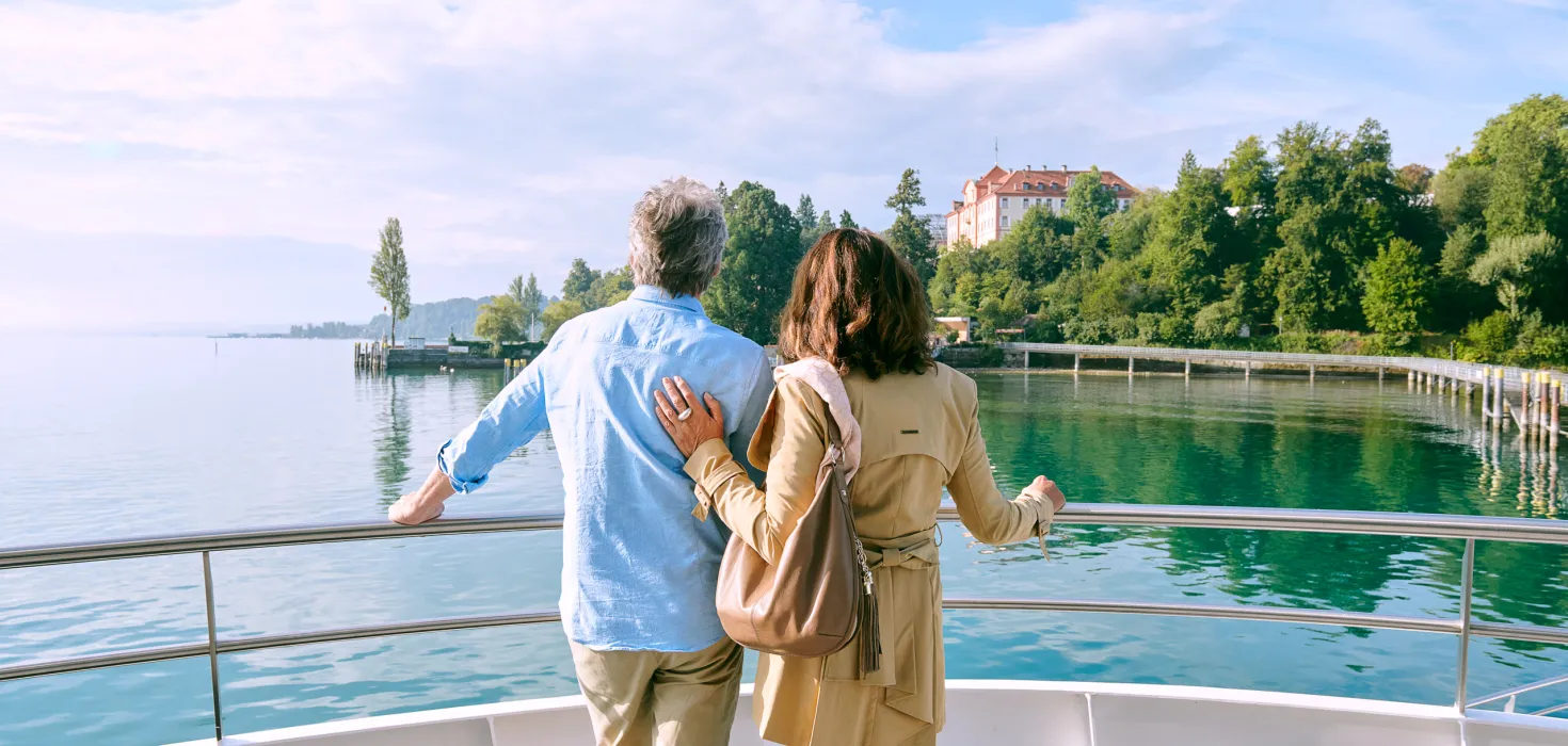 Anreise mit dem Schiff zur Insel Mainau 
