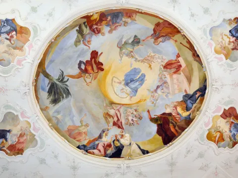 Deckenmalerei in der Schlosskirche St. Marien auf der Insel Mainau