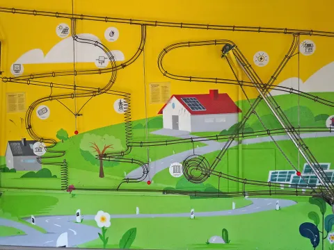 Murmelbahn im Energiepavillon auf der Insel Mainau