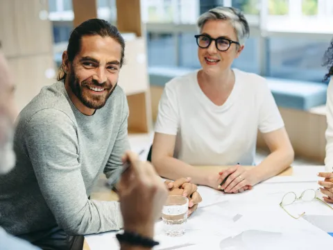 Gruppe bei einem Workshop, Tagung