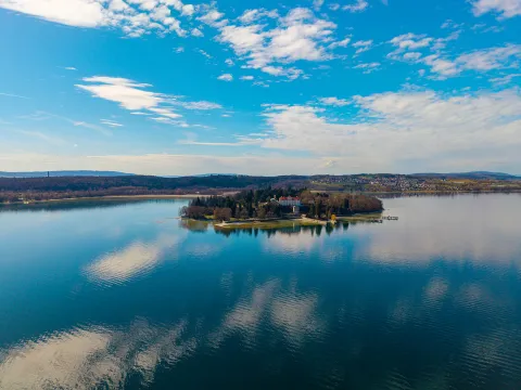 Luftbild der Insel Mainau