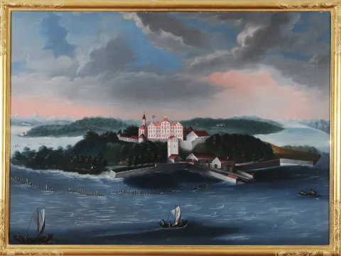 Historisches Gemälde von der Insel Mainau